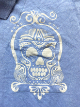 Load image into Gallery viewer, Canyon River Blues Shirt Adult 2XL Blue Original Skull Grunge Casual Polo Mens