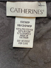 Load image into Gallery viewer, Catherines Shirt Womens 1XWP Black Velvet AOP Floral Boho Nylon Spandex Petite