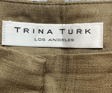 Load image into Gallery viewer, Trina Turk Pants Womens 6 Tan Wide Leg High Rise Front Pockets Womens