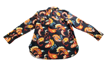 Load image into Gallery viewer, Chicos Shirt Womens 6 Extra Large Button Up Allover Print Paisley Spandex Ladies