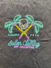 Load image into Gallery viewer, Sullen Clothing Shirt Adult Large Black Fade Choloha 2020 Artsy Art Shark Mens