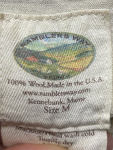 Load image into Gallery viewer, Ramblers Way Shirt Medium Ivory Blue 2 Tone Wool V-Neck USA Pullover Ladies