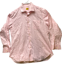 Load image into Gallery viewer, Robert Talbott Shirt Adult Large Pink Carmel Houndstooth Button Up Cuffs Mens