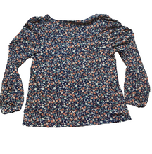 Load image into Gallery viewer, Lucky Brand Shirt Womens Large Navy Blue AOP Flower Hippie Boho Square Neck Lady