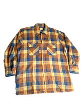 Load image into Gallery viewer, Vintage Ivey's Shirt Adult Extra Large Brown Plaid Wool Casual Outdoors 70s Mens