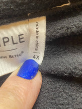 Load image into Gallery viewer, Simple Suzanne Betro Shirt Womens 4X Black Button Up Tunic Pockets Plus Ladies