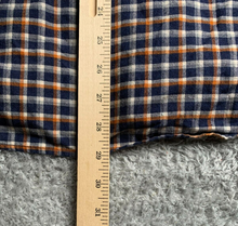 Load image into Gallery viewer, Johnston & Murphy Shirt Adult Small Navy Orange Flannel Button Up Casual Mens