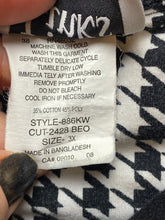 Load image into Gallery viewer, Links Jacket Womens 3X Black Houndstooth Contrast Full Zip Collared Plus Ladies