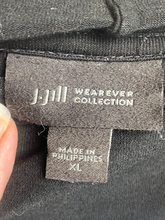 Load image into Gallery viewer, J Jill Sweater Womens Extra Large Black Open Front Cardigan Oversized Waterfall