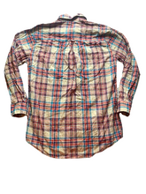 Load image into Gallery viewer, Pendleton Shirt Adult Large Beige Red Blue Oceanside Woolen Mills Madras Mens