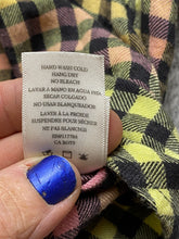 Load image into Gallery viewer, Rails Shirt Womens Medium Pink Orange Checkered Flannel Oversized Boxy Button Up