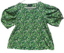 Load image into Gallery viewer, Ellos Shirt Womens Medium Green Clover AOP St Patricks Day Ladies