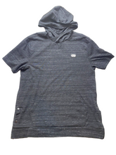 Load image into Gallery viewer, Ecko Unltd Shirt Adult Extra Large Heather Black Hoodie Rhino Brand Snaps Mens