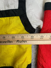 Load image into Gallery viewer, Vintage EVR Jacket Adult Medium White Yellow Blue Windbreaker Zip Up Nylon Mens