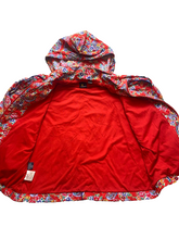 Load image into Gallery viewer, VTG LIZSPORT Liz Claiborne Jacket Women Large Red Blue AOP Paisley Flower Hooded