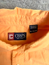 Load image into Gallery viewer, Chaps Shirt Adult Extra Large Tangerine Button Up Crest Chest Pocket Casual Mens