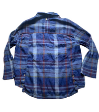 Load image into Gallery viewer, Prana Shirt Womens Small Blue Plaid Fillary Oversized Organic Cotton Ladies