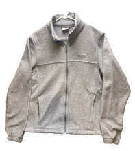 Load image into Gallery viewer, Columbia Jacket Adult Large Gray Fleece Zip Up Outdoor Pockets Bomber Mens