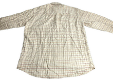 Load image into Gallery viewer, Alan Flusser Shirt Adult Medium Pale Yellow Button Up Checkered Casual Mens