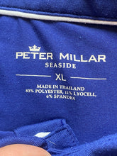 Load image into Gallery viewer, Peter Millar Shirt Adult Extra Large Blue Seaside Crown Spandex Golf Polo Mens