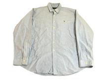 Load image into Gallery viewer, Ralph Lauren Shirt Adult 2XL XXL Blue Custom Fit Flesh Pony Casual Button Up Men