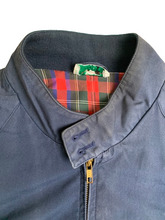 Load image into Gallery viewer, Vintage Lacoste Jacket Adult Extra Large Navy Zip Up Lined Plaid Bomber Mens