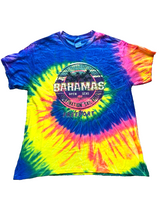 Load image into Gallery viewer, Bahamas Freeport Shirt Adult Large Rainbow Open Seas Beach Tie Dye Sailing Mens
