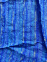 Load image into Gallery viewer, Vintage Chicos Design Pants Womens 1 (32x20.5) Blue 100% Linen Wide Leg Cropped