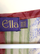 Load image into Gallery viewer, Indie Ella Shirt Womens One Size Stripes Kimono Open Front Boho Robe Silk Ladies