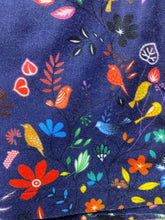 Load image into Gallery viewer, Reborn Shirt Womens 2X Navy Blue AOP Flower Boho Hippie Rayon Spandex Plus Lady