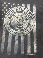 Load image into Gallery viewer, Chris Kyle Frog Foundation Shirt Adult Large Black USA Flag American Sniper Mens
