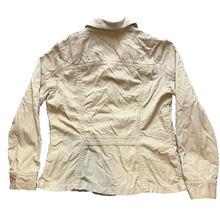 Load image into Gallery viewer, Eddie Bauer Jacket Womens Large Tan Button Up Pockets Corduroy Outdoor Trucker