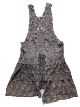 Load image into Gallery viewer, Origami by Vivien Sweater Womens Medium/Large Lace Crochet Cardigan Boho Beachy