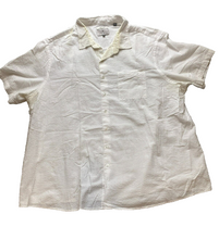 Load image into Gallery viewer, Oak Shirt Adult 3XL XXXL White Cool & Dry Seersucker Button Up Casual Mens