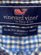 Load image into Gallery viewer, Vineyard Vines Shirt Adult Small Checkered Saltwater Wash Slim Murray Whale Mens