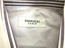 Load image into Gallery viewer, Fioruzzi Shirt Adult Large White Button Up Flip Cuff Contrast Italy Dress Mens