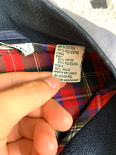 Load image into Gallery viewer, Vintage Lacoste Jacket Adult Extra Large Navy Zip Up Lined Plaid Bomber Mens