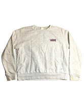 Load image into Gallery viewer, Vans Sweatshirt Womens Small Gray Off The Wall Oversized Boxy Sweater Fleece