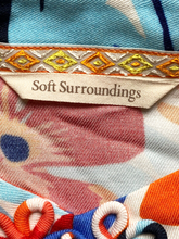 Load image into Gallery viewer, Soft Surroundings Shirt Womens PXL Petite Orange Blue Oversized Tropical Rayon