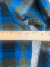 Load image into Gallery viewer, Legendary Whitetails Shirt Adult 4XT Blue Black Plaid Flannel Button Up Mens