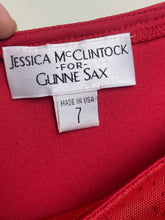 Load image into Gallery viewer, Jessica Mcclintock for Gunne Sax Dress Women 7 Small Ruffle Asymmetrical Shimmer