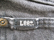 Load image into Gallery viewer, Lee Jeans Adult 27x29.5 Flat Front Tapered Leg Dark Wash Denim 5 Pocket Mens