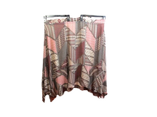 Load image into Gallery viewer, Catherines Skirt Womens 3X 26/28W Asymmetrical Geometric Cream Brown Plus Ladies