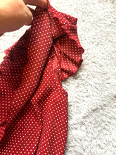 Load image into Gallery viewer, Anthropologie Maeve Shirt Womens Medium Ruffled Trim Belted One Shoulder Blouse