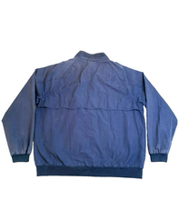 Load image into Gallery viewer, Vintage Lacoste Jacket Adult Extra Large Navy Zip Up Lined Plaid Bomber Mens