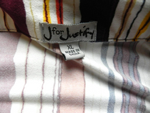Load image into Gallery viewer, J for Justify Dress Womens Extra Large Button Front Striped Collared Shirt Lady