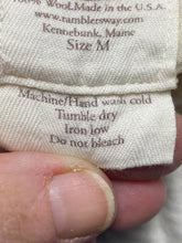 Load image into Gallery viewer, Ramblers Way Shirt Medium Ivory Blue 2 Tone Wool V-Neck USA Pullover Ladies