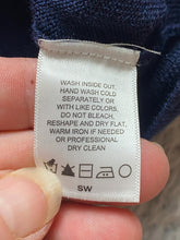 Load image into Gallery viewer, Alan Flusser Vest Adult Medium Navy Blue Merino Wool Nylon Spandex Sweater Mens