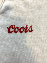 Load image into Gallery viewer, VTG Coors Sweater Adult Medium Ivory Script Logo American Brewery Pullover Mens