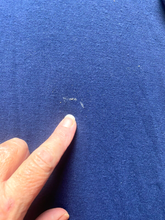 Load image into Gallery viewer, J Jill Shirt Womens Medium Navy Blue Oversized Ruffle Hem Tunic Blouse Rayon